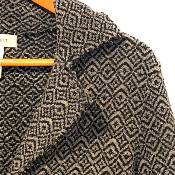 Nine West Gray Pattered Distressed Coat Sz M - Picture 8 of 8